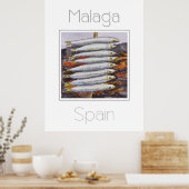 Reisposter voor Malaga Spanje Poster (Keuken)