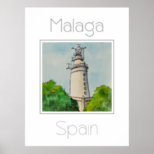 Reisposter voor Malaga Spanje Poster