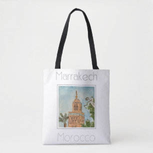 Reisposter voor Marrakech Marokko Draagtas