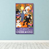 Reisposter voor metro van Londen Canvas Afdruk (Insitu (Houten vloer))