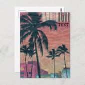 Reisposter voor Miami briefkaart (Voorkant / Achterkant)