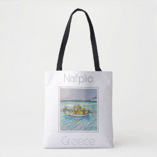 Reisposter voor Nafplio Griekenland Draagtas