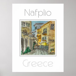 Reisposter voor Nafplio Griekenland Poster