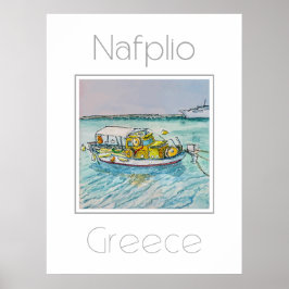 Reisposter voor Nafplio Griekenland Poster