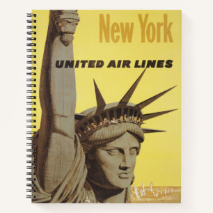 Reisposter voor New York, United Air Lines Notitieboek