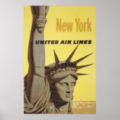 Reisposter voor New York, United Air Lines Poster (Voorkant)