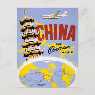 Reisposter voor Northwest Orient Airlines Briefkaart