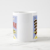 Reisposter voor Northwest Orient Airlines Extra Grote Beker (Voorkant)