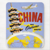 Reisposter voor Northwest Orient Airlines Muismat (Voorkant)