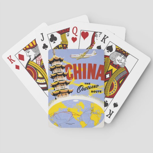 Reisposter voor Northwest Orient Airlines Pokerkaarten (Achterkant)