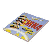 Reisposter voor Northwest Orient Airlines Tegeltje (Zijkant)