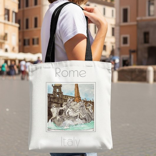 Reisposter voor Rome Italië Draagtas