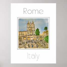 Reisposter voor Rome Italië Poster
