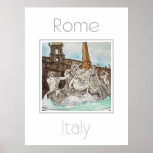 Reisposter voor Rome Italië Poster