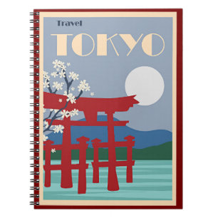 Reisposter voor Tokyo, Japan Notitieboek