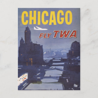 Reisposter voor vluchten van Trans World Airlines Briefkaart