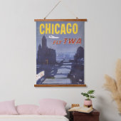 Reisposter voor vluchten van Trans World Airlines Hangend Wandkleed (Slaapkamer)