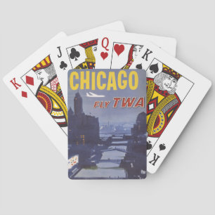 Reisposter voor vluchten van Trans World Airlines Pokerkaarten