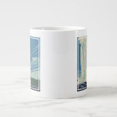 Reisposter voor Yellowstone National Park Extra Grote Beker (Voorkant)