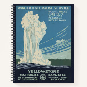 Reisposter voor Yellowstone National Park Notitieboek
