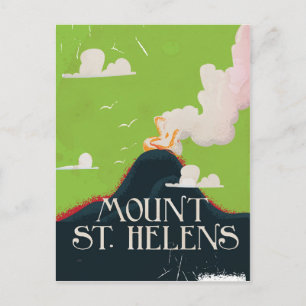 Reisposter vulkaan Mount St. Helens Briefkaart