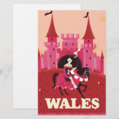 Reisposter Wales. Briefpapier (Voorkant / Achterkant)
