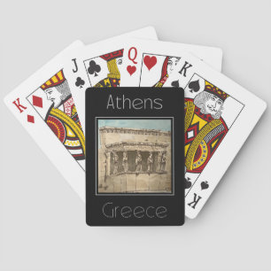 Reisposter waterkleur van Athene Griekenland Pokerkaarten
