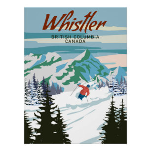 Reisposter Whistler Ski resort Perfect Poster