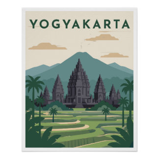 Reisposter Yogyakarta Indonesië Perfect Poster