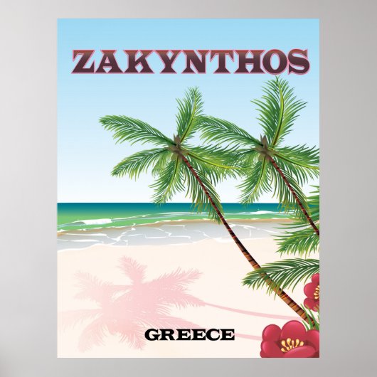 Reisposter Zakynthos Griekenland Poster (Voorkant)