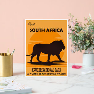 Reisposter Zuid-Afrika Acryl Bord