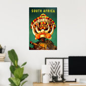 Reisposter Zuid-Afrika Afrika Tribale Kunstprint Poster (Thuiskantoor)