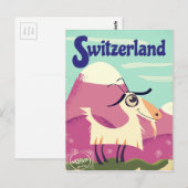 reisposter Zwitserland Briefkaart (Voorkant / Achterkant)