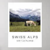 Reisposter, Zwitserse Koe,  Poster (Voorkant)