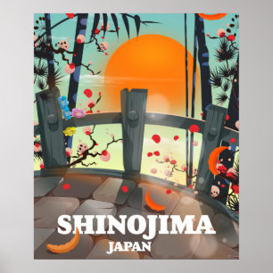 Reisposterkaart van Shinojima Poster