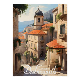 Reisprent Dubrovnik Kroatië Historisch Centrum Perfect Poster