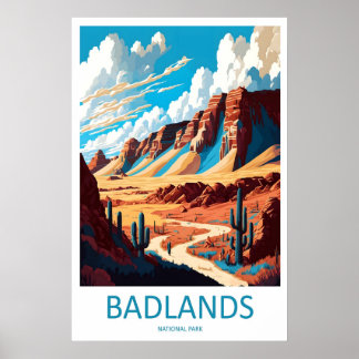 Reisprent Muur Kunst Badlands National Park Poster