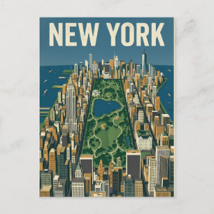 Reisprentbriefkaart New York City Briefkaart