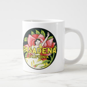 Reisreclame uit het verleden, Pasadena Californië, Extra Grote Mok