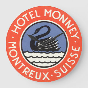 Reisreclame, Zwanenhotel Monney Zwitserland Grote Klok