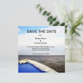 Reisreis cruise Ship Save the Date (Staand voorkant)