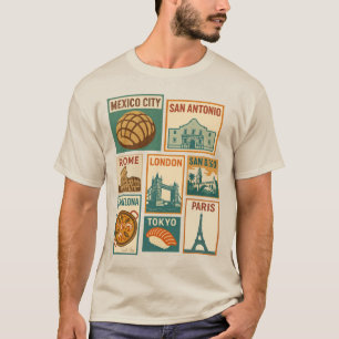 Reissteden Postzegel Esthetisch T-shirt