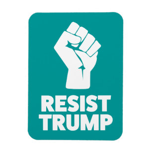 Reist Trump Clenched Solidarity Fist Magneet
