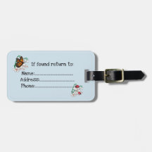 Reistag voor bagage met bloementuin kunst