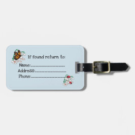 Reistag voor bagage met bloementuin kunst bagagelabel