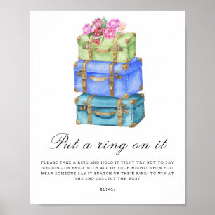Reistassen bruidsbad - Zet een ring erop spel Poster