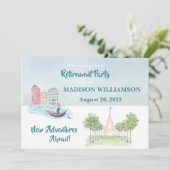 Reisthema bij pensionering kaart (Staand voorkant)