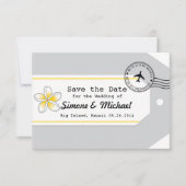 Reisthema Hawaii Bagagelabel Opslaan Datum Save The Date (Voorkant)