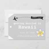 Reisthema Hawaii Bagagelabel Opslaan Datum Save The Date (Achterkant)