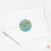 Reisthema stickers voor baby shower (Envelop)